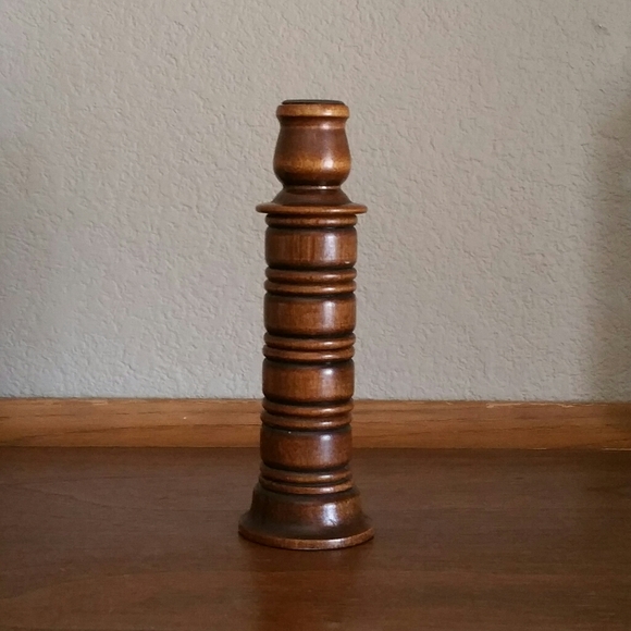 Vintage Wood Napkin Ring Candlestick Holder - Picture 6 of 7